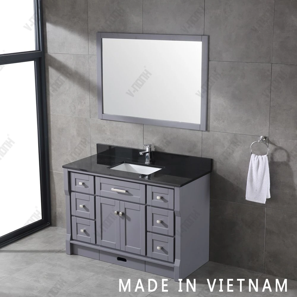 48 Inch Sigle Sink Solid Wood Bathroom Vanities Made in Vietnam