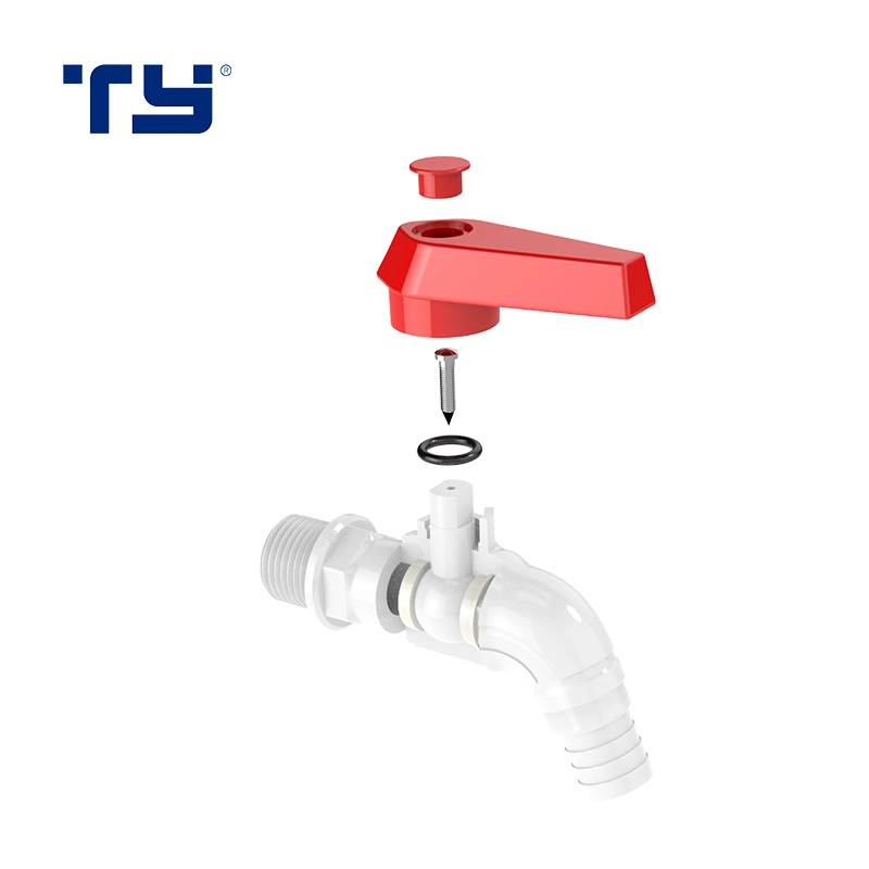 Plastic Saving Cold Water Wall PVC Tap Mount Washing Machine Faucet