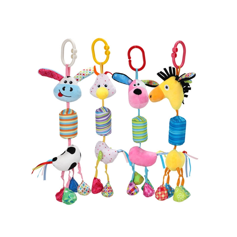 Intelligence Toy Duck Shape Creative Animal Wind Chime Baby Cartoon Bed Hanging Toy Appease Doll