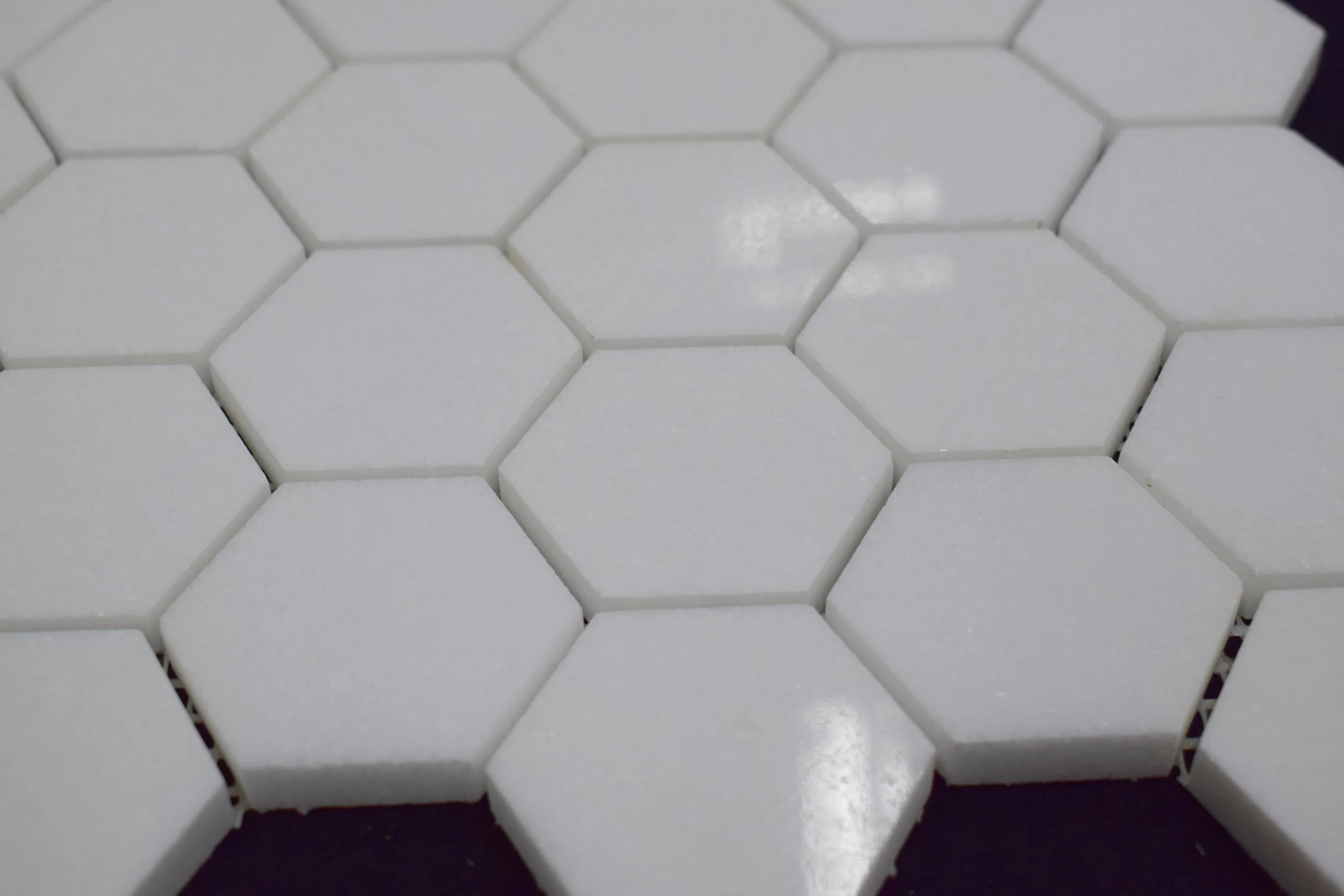 2017 Greece White Crystal Hexagon Marble Mosaic Tiles for Backsplashes