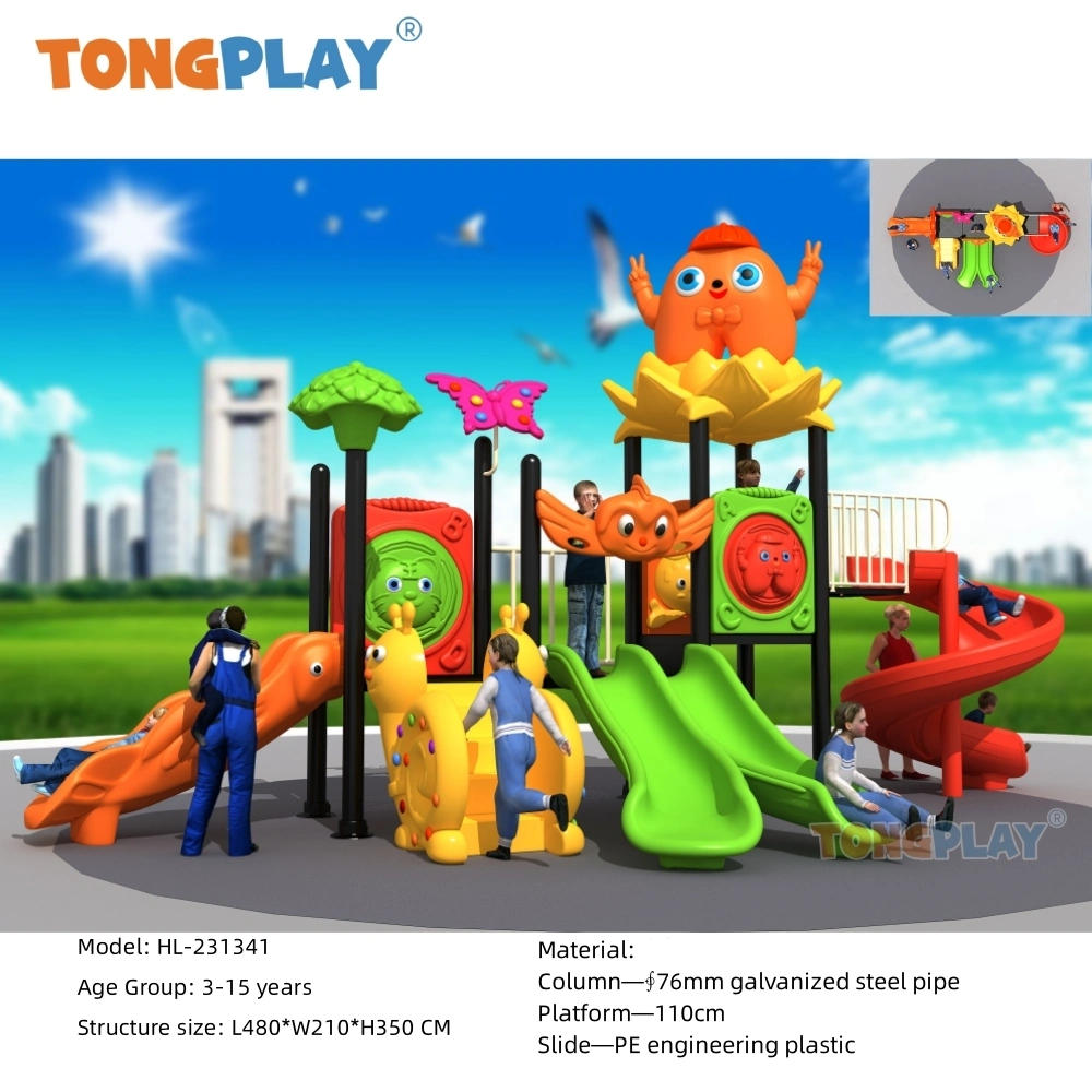 Tongplay instalaciones patio interior o exterior del parque de diversiones aventura para niños