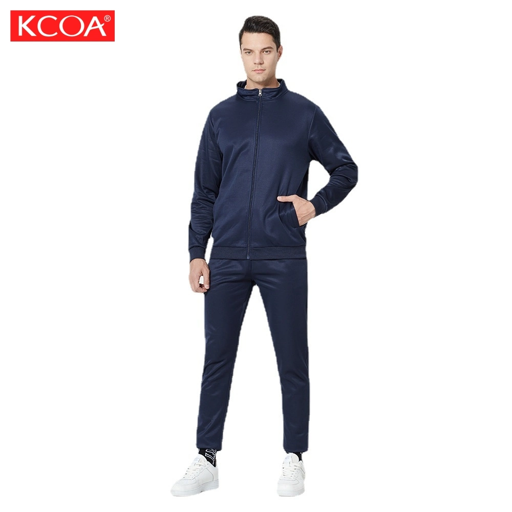 Wholesale/Supplier Training Gym Leisure Football Two Pieces Sweat Suits Zipper Custom Hoodies and Jogger Pants Sweatshirts Tracksuit Jogging Men Sports Track Suit