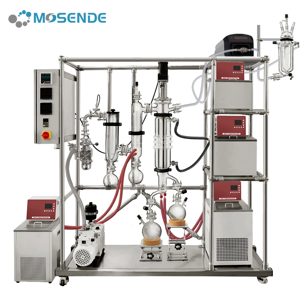 Destilación al vacío limpió la máquina de película Turnkey destilación molecular