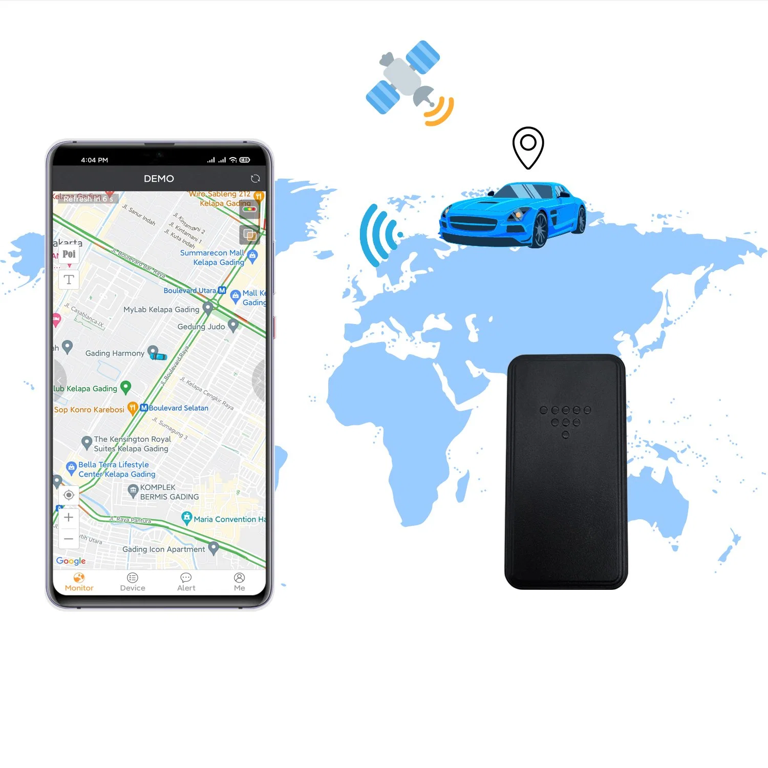 отслеживание местоположения sim-карты 2g 4G LTE GPS с помощью функции Real-Time Поиск портативного устройства для защиты от краж Установка не требуется