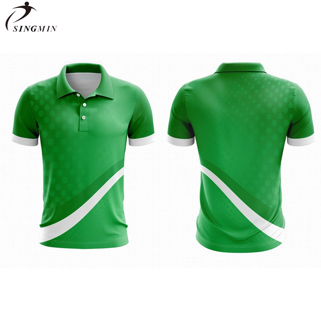 Custom logo hommes Polo de sport en polyester numérique pour Club d'équipe