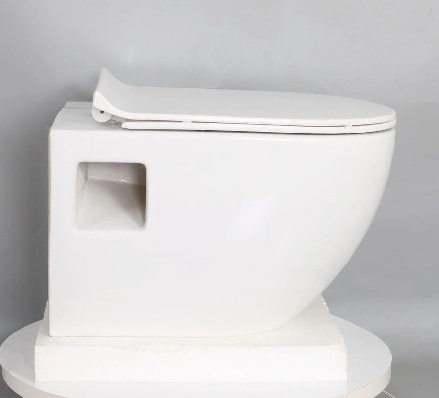 Wholesale/Supplier Sanitary Ware European Bathroom Ceramic P-Trap Washdown Rimless Wall Hung Toilet