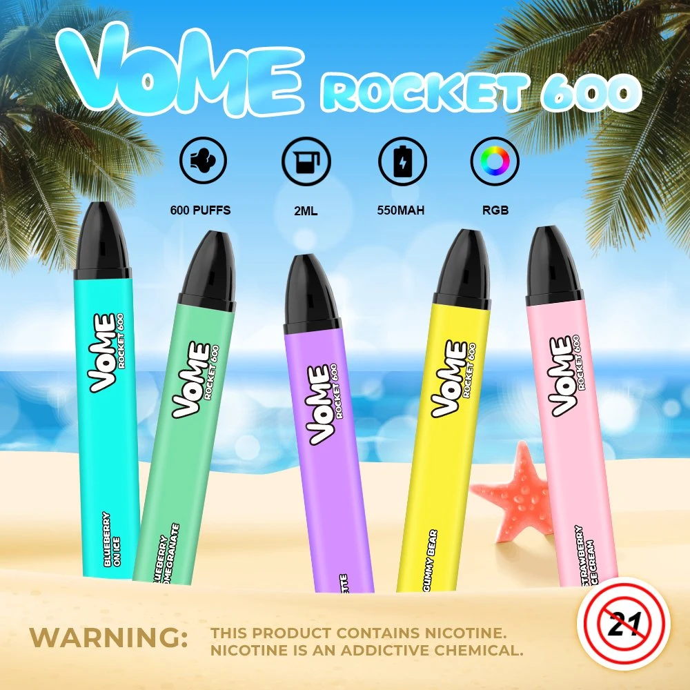 China barras de vaporizadores personalizadas Atacado descartável Vape preço na Amazônia Runfree Best Rocket 600 puff e cigarro nicotina Free Shipping Barato Vapes suco