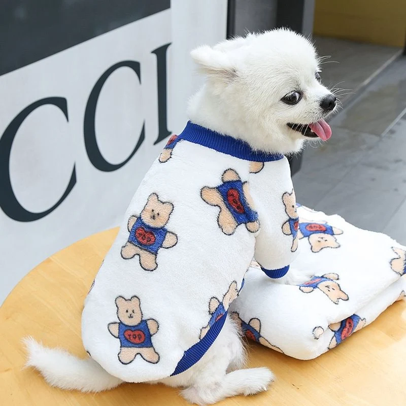 Roupa de Cor sólida do Cãozinho de Animais de Estimação, Teddy Warm Sweater Pequenos animais Pullovers tricotados roupas de cão
