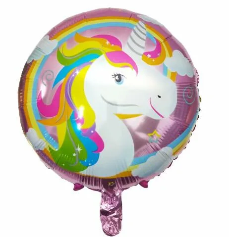 Latex Colored Unicorn Round Wedding Party Balloon