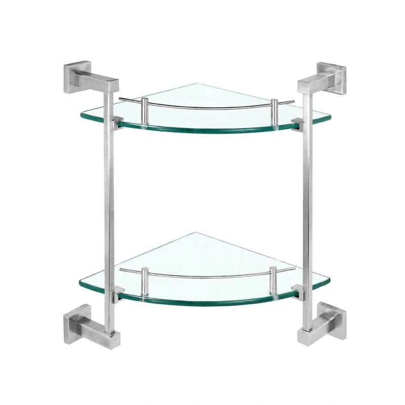 Bathroom Double and Triple Shelving Tempered Glass Storage Shelf