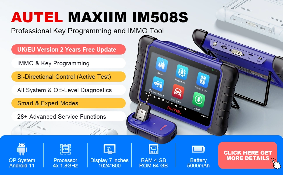 Advanced Autel Maxiim IM508s'IM508 Voitures programmeur clés immo outil de diagnostic de programmation Escaner Auro Otosys im100