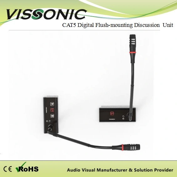 Full Digital Cat5 Network Conference System Cat5 Digital Flush-Mounting Conferencing Microphone System