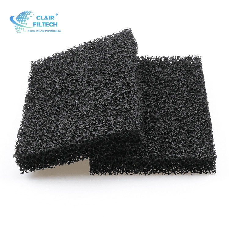 Usine d'éponge 10-60ppi filtre éponge filtre à charbon actif filtre en mousse de polyuréthane Prix de l'éponge