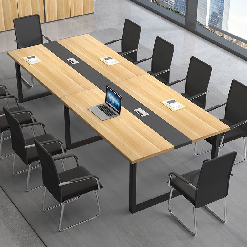 Wooden Rectangle Long Design Office Meeting Room Desk Office Conference Working Table