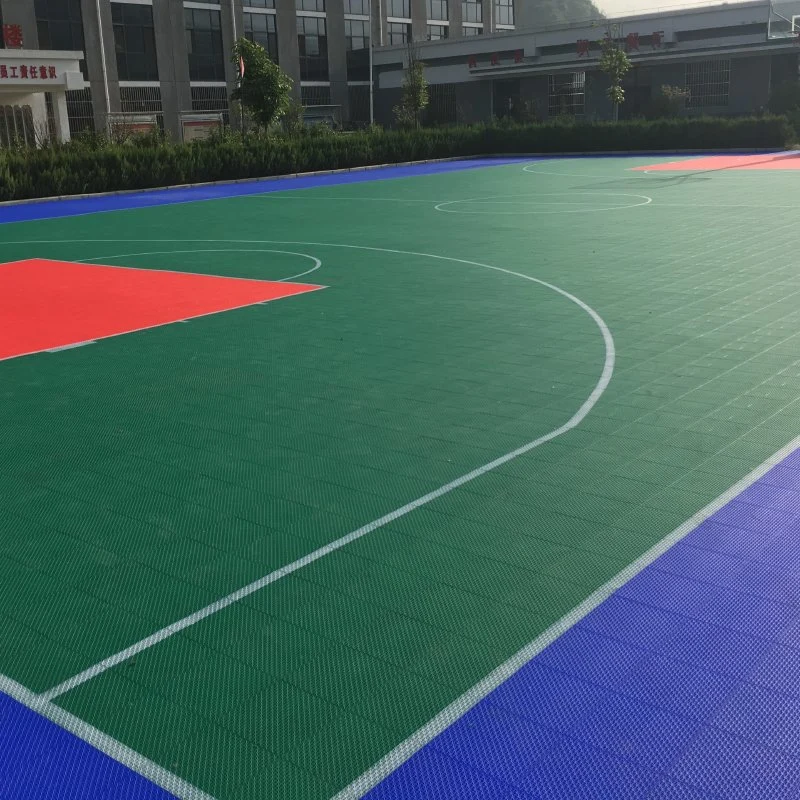Easy Cleaning Plastic Sport Court Outdoor PP Interlocking Sports Flooring for Backyard Basketball Court
