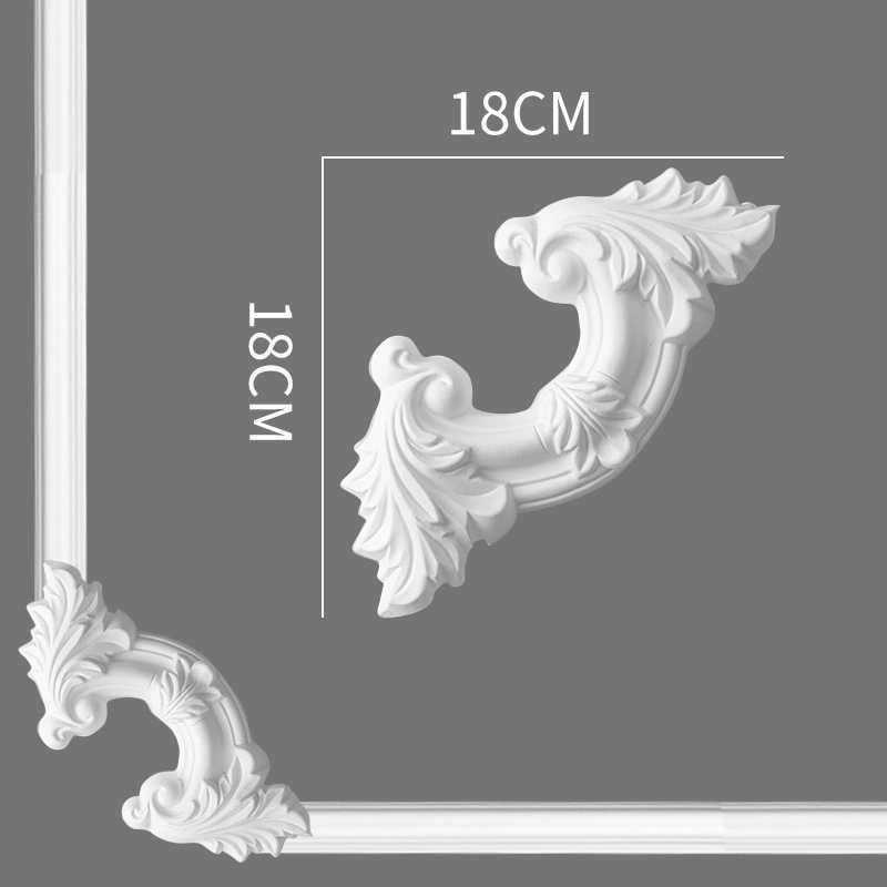 PU espuma decorativa Cornice ornamentos de pared para decoración interior