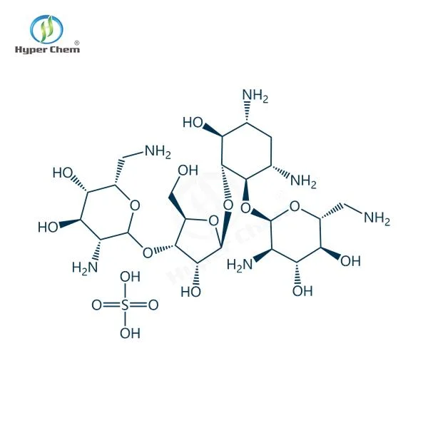 Material Phamaceutical USP sulfato de neomicina CAS 1405-10-3 para infecções Anti-Bacterial