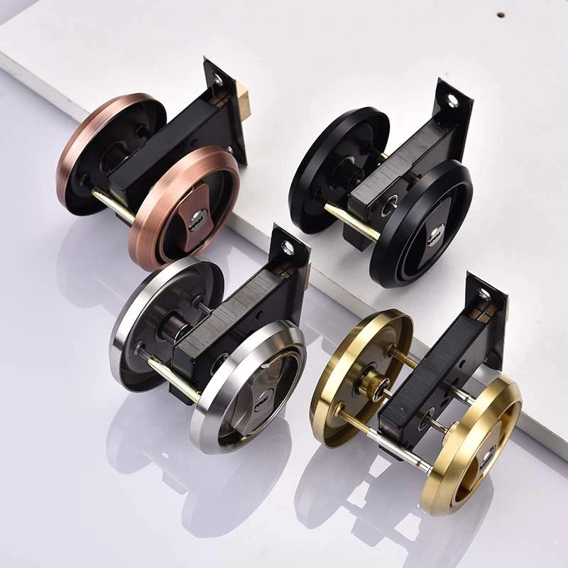 Modern Stainless Steel Door Accessories Invisible Door Lock for Bathroom Balcony