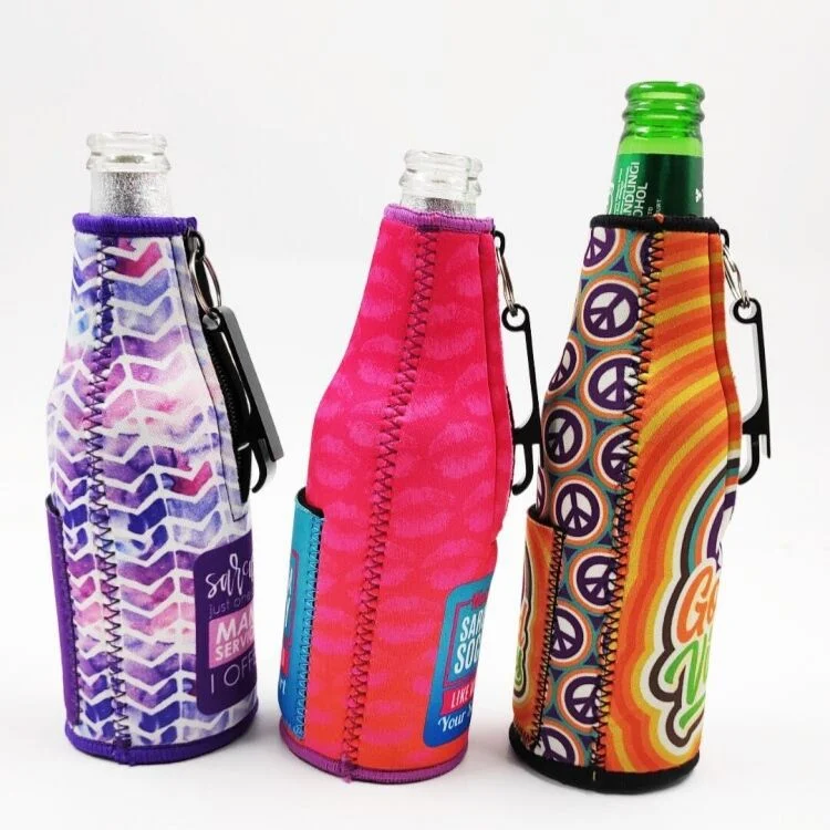 Insulated Neoprene Wine Cooler Bag Champagne/Water Bottle/Beer/Drinks Carriers Bag with Bottle Opener