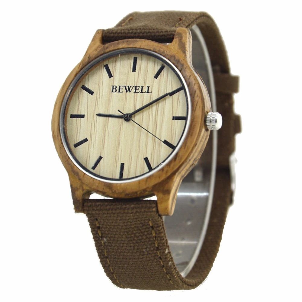 عرض ساعة بيويل الخشبية بحرفية يدوية هدية ساعة معصم