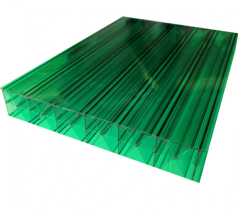 Polycarbonate Roof Sheet Plastic Hollow Sheet Sun Board Green Red Orange Blue Transparent 6mm PC Panel