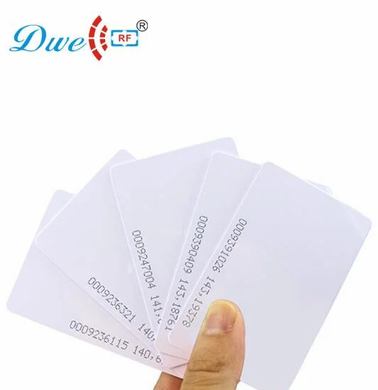 125kHz Printable RFID PVC Blank Card Glossy White Low Cost RFID Card