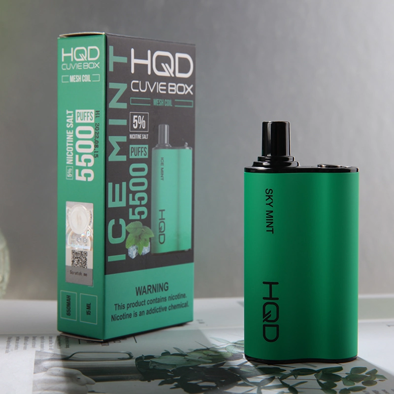 Hqd Vape Cuvie Box 5000 inhalaciones de venta directa de fábrica de Shenzhen el E-cigarrillo Vape vaporizador Ecigs Pod EGO Pod E-Cig Vape Diseño nuevo Vape Cigarrillo electrónico