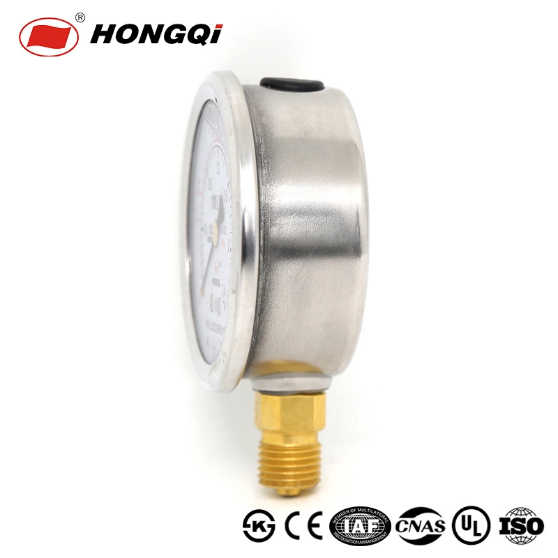 2.5" 63mm Bottom Entry Liquid Filled Gas Pressure Gauge