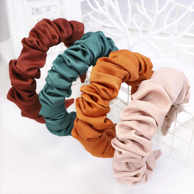 Hot Selling Ruffled Hair Bands Cute Lady Soft Cloth Hundred Match Hair Accessories