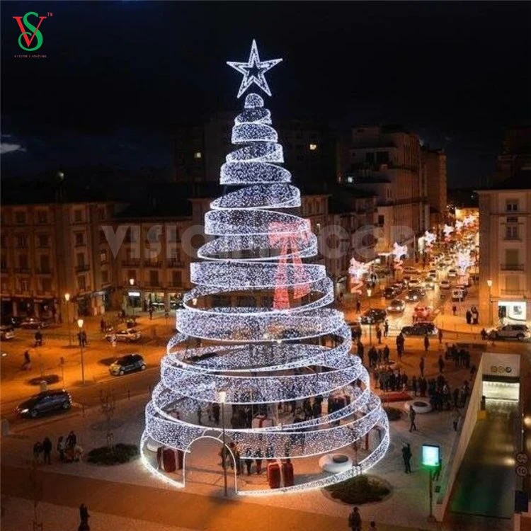 3D en el exterior las guirnaldas guirnaldas de Navidad Árbol de cono de luz LED de Motif