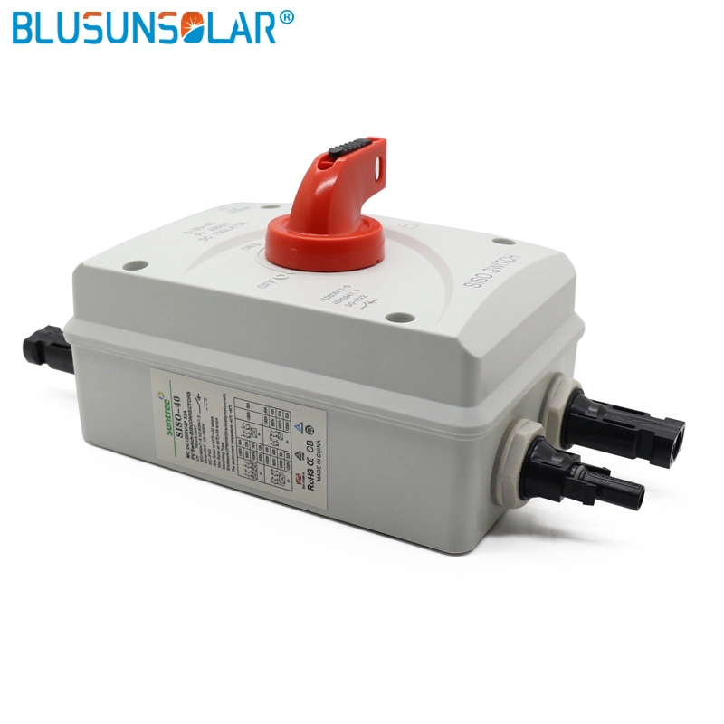 4 Pole 1200V DC 32AMP Solar Electrical Siso DC Circuit Isolation Switch with 2 Pairs Mc4 Connectors