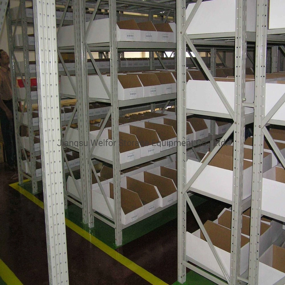 Warehouse Storage Medium Duty Long Span Metal Racking with Plastic Bin