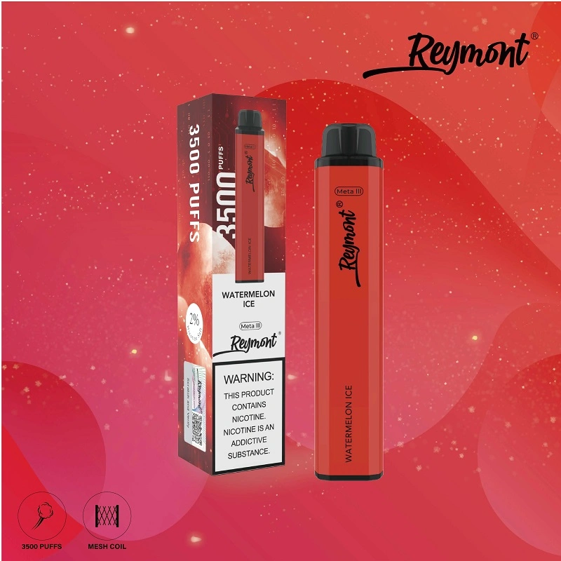 Dispositivos de cápsula enchidos com Ecig Reymont 3500Puffs descartáveis de qualidade superior com Tubo de cobertura para Pod pré-cheio de 12 ml