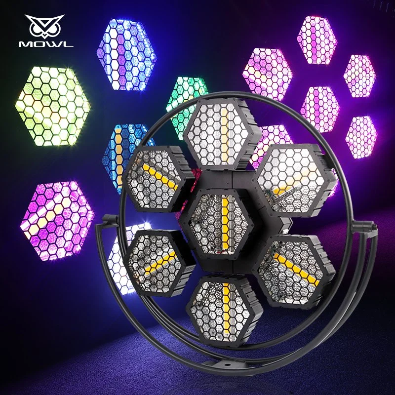 Шестиугольная ретро лампа Portman LED Mini 7PCS 100 Вт пиксельный свет Для DJ Disco KTV Bar Party Stage Effect Lights