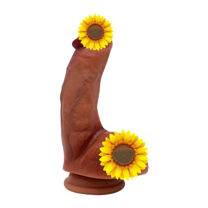 Dildo realista para principiantes de silicona líquida de 8.07 pulgadas, con ventosa fuerte para jugar sin manos, juguete sexual para mujeres para estimulación del punto G y sexo anal