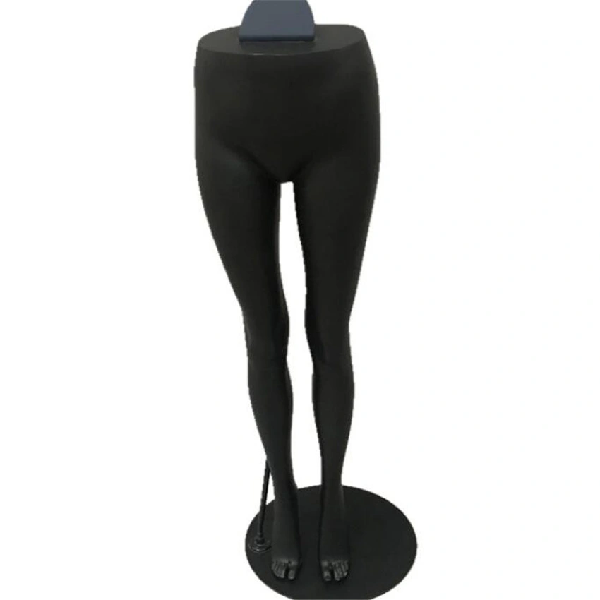 Black Mannequin Legs Fiberglass Woman Manikin Bottom Legs Model