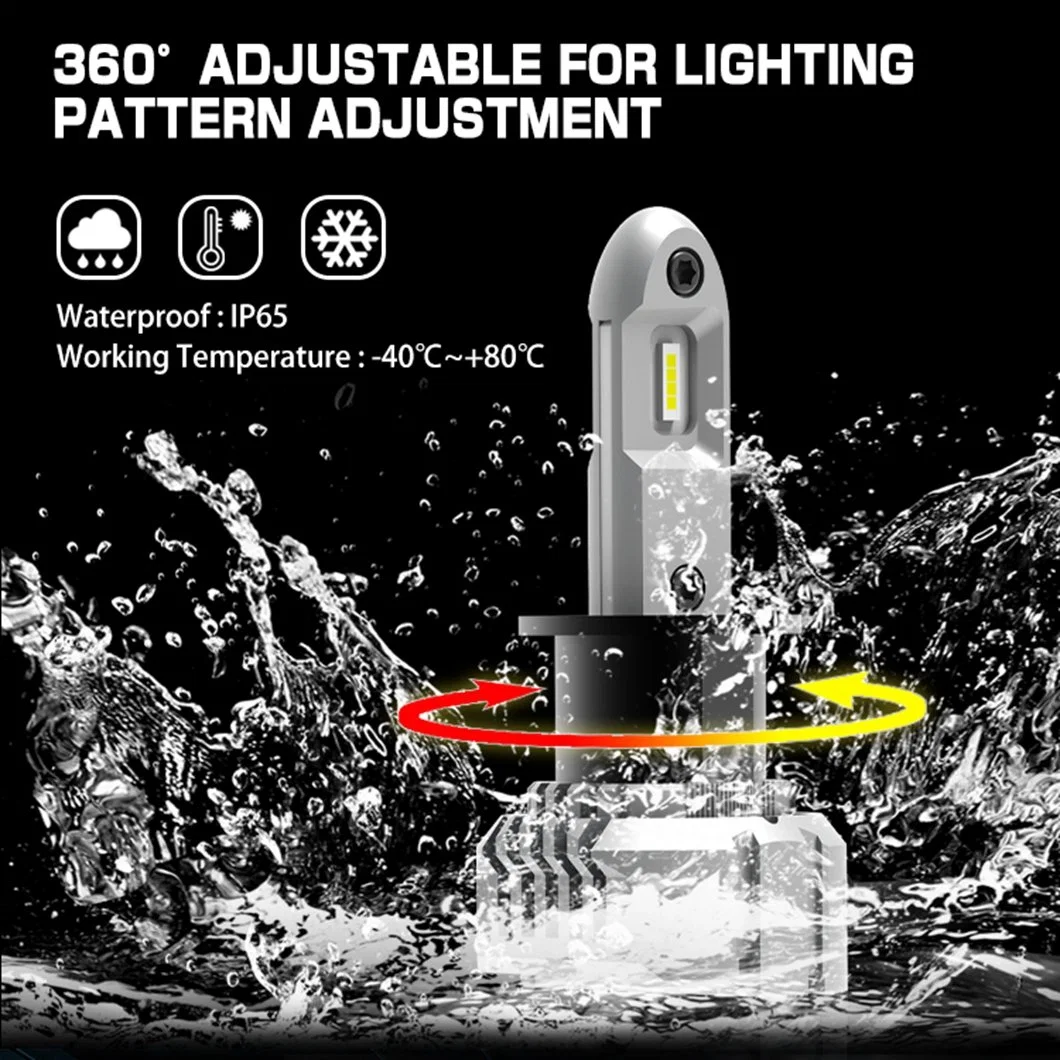 High Power 30W 3600lm h3 led headlight bulb 12V high low beam h4 led headlight 6000K white H1 H11 9005 9006 9012 led