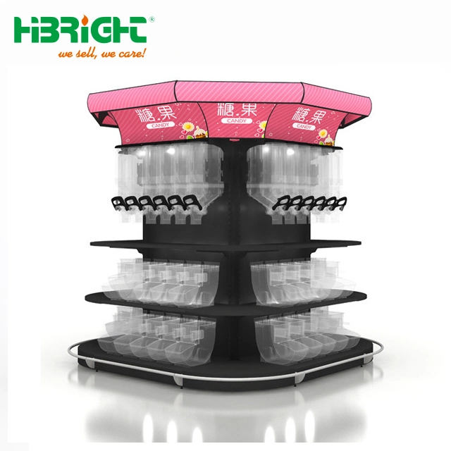 Gravity Feed Candy Display Shelves with Plastic Dispenser