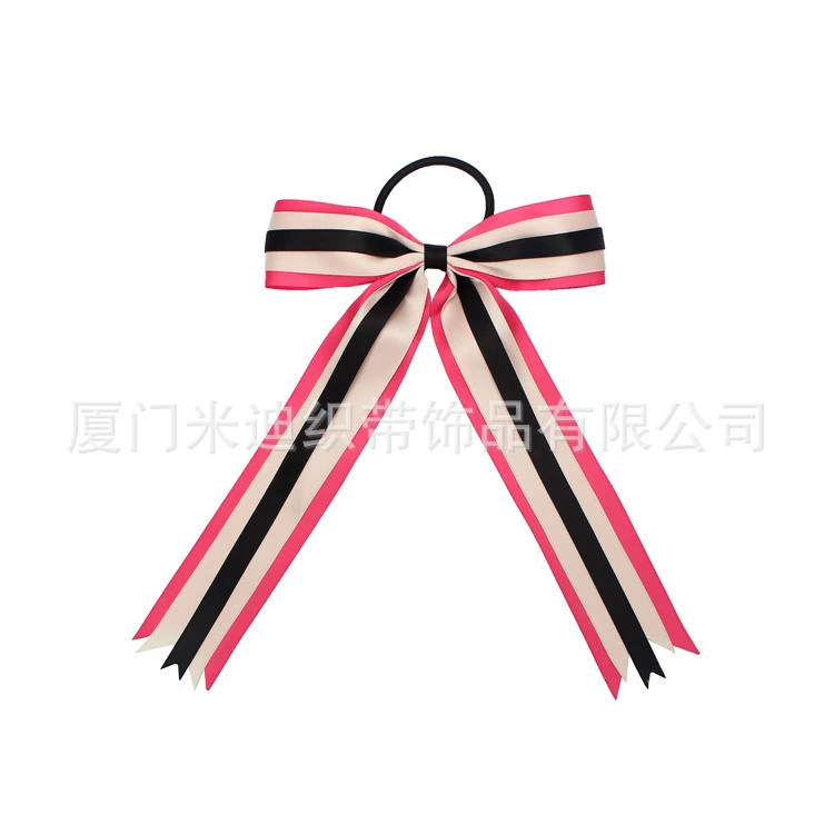 Our Factory Supply Cheerleader Head Flower Double Bow Headdress Hair Adorn Cheerleader Flower DIY Accessories