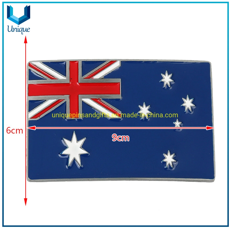 Custom Australia Kangaroo Metal Buckle, Antique Silver 3D Belt Buckle in High quality/High cost performance 