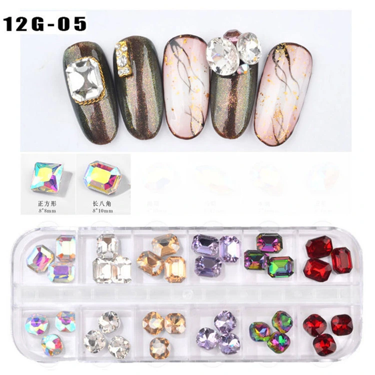 Prego de beleza autocolante Crystal Stone Pearl Manicure Manicure autocolantes Jóias