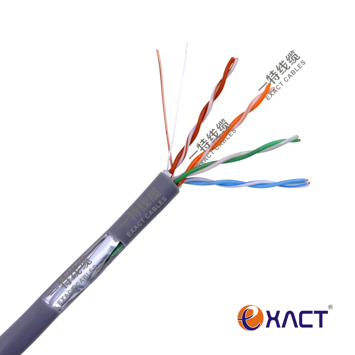 Высокое качество и заводская цена Cat5E 4 пары SFTP 24AWG кабель локальной сети