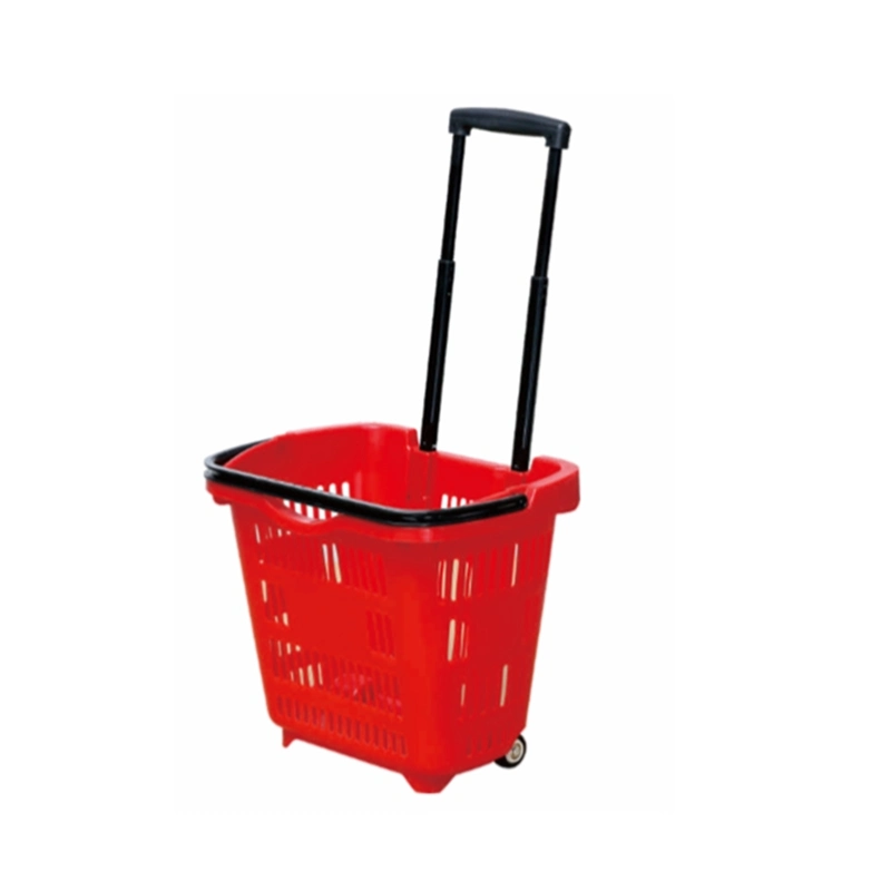 High Capacity Plastic Supermarket Shopping Hand Wire Mesh Basket