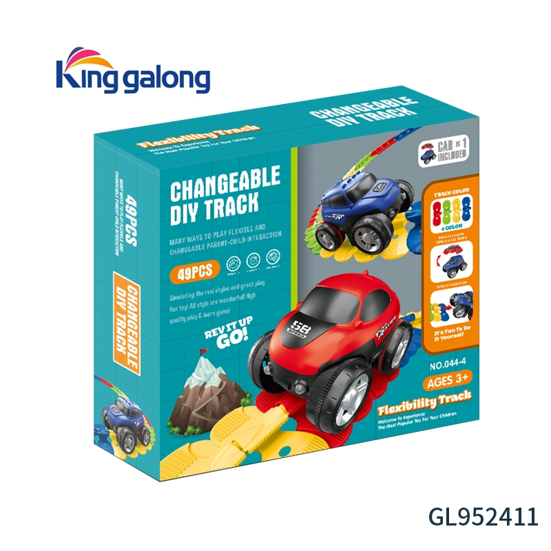 Los juguetes de tendencias más recientes vía Set 145PCS educativas bricolaje montaje flexible Electric Coche de carreras Juego de pista para los niños CPC