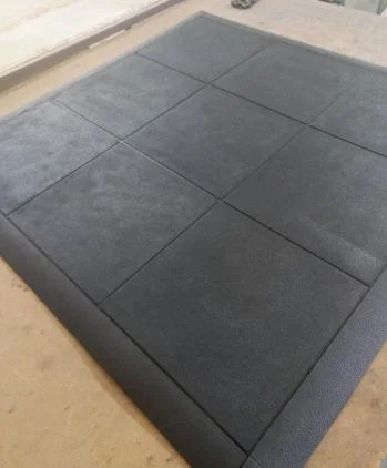 Gimnasio superior sólido de goma de seguridad de enclavamiento ejercicio la alfombrilla, negro