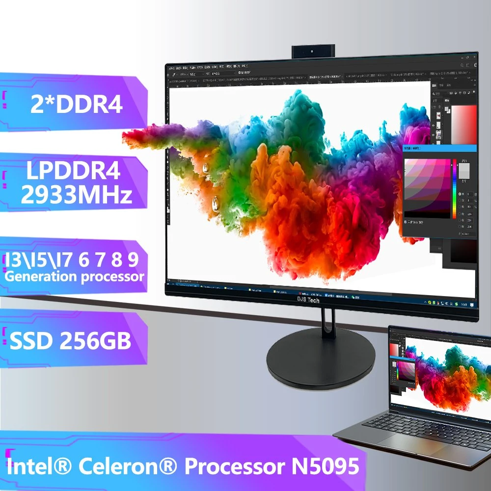 Wholesale High Performance UL-Tra 23.8" Core I7 with Webcam Color Light All in One Desktop Computer