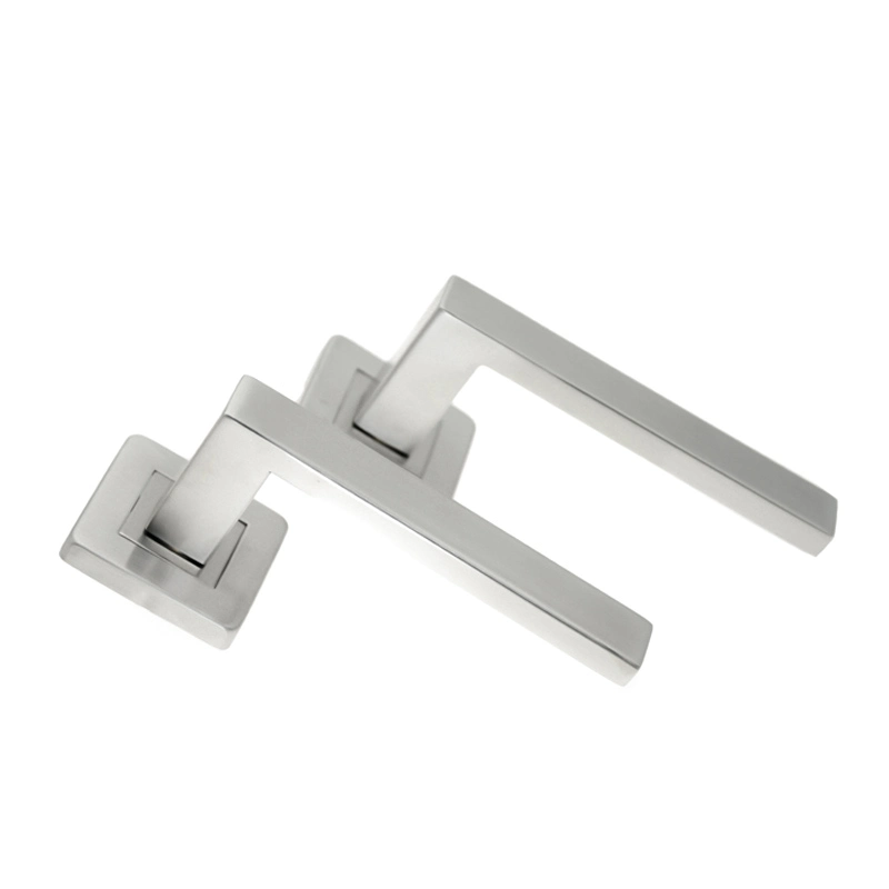 Square Base Handle Euro Style Stainless Steel Modern Interior Door Handle