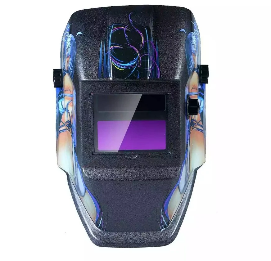 Digital Solar Power Auto Darkening Welding Helmet, Low Profile Grind Button, for TIG, MIG/Mag, MMA, Plasma, 6+1 Extra Lens Cover