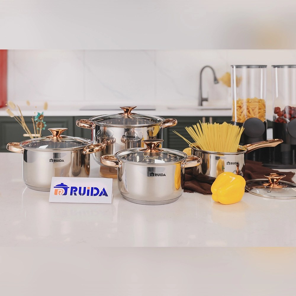 CONJUNTO DE UTENSÍLIOS DE cozinha, 8 PEÇAS, panelas, aço inoxidável Utensílios de Cozinha