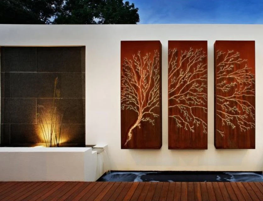 Portão de Jardim Personalizado em Aço Corten Decorativo para Área Externa.